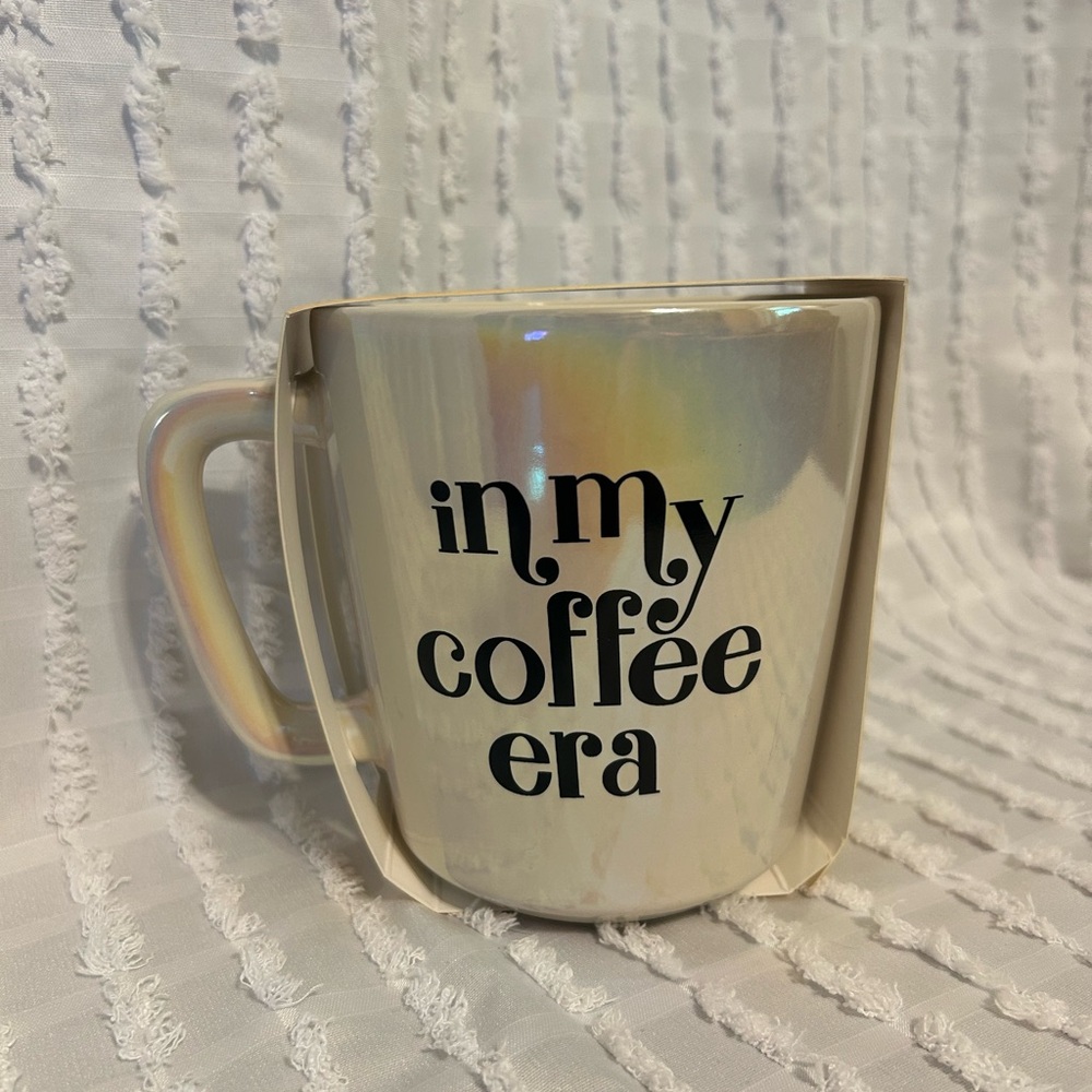 Iridescent‎ Mug with Black Text